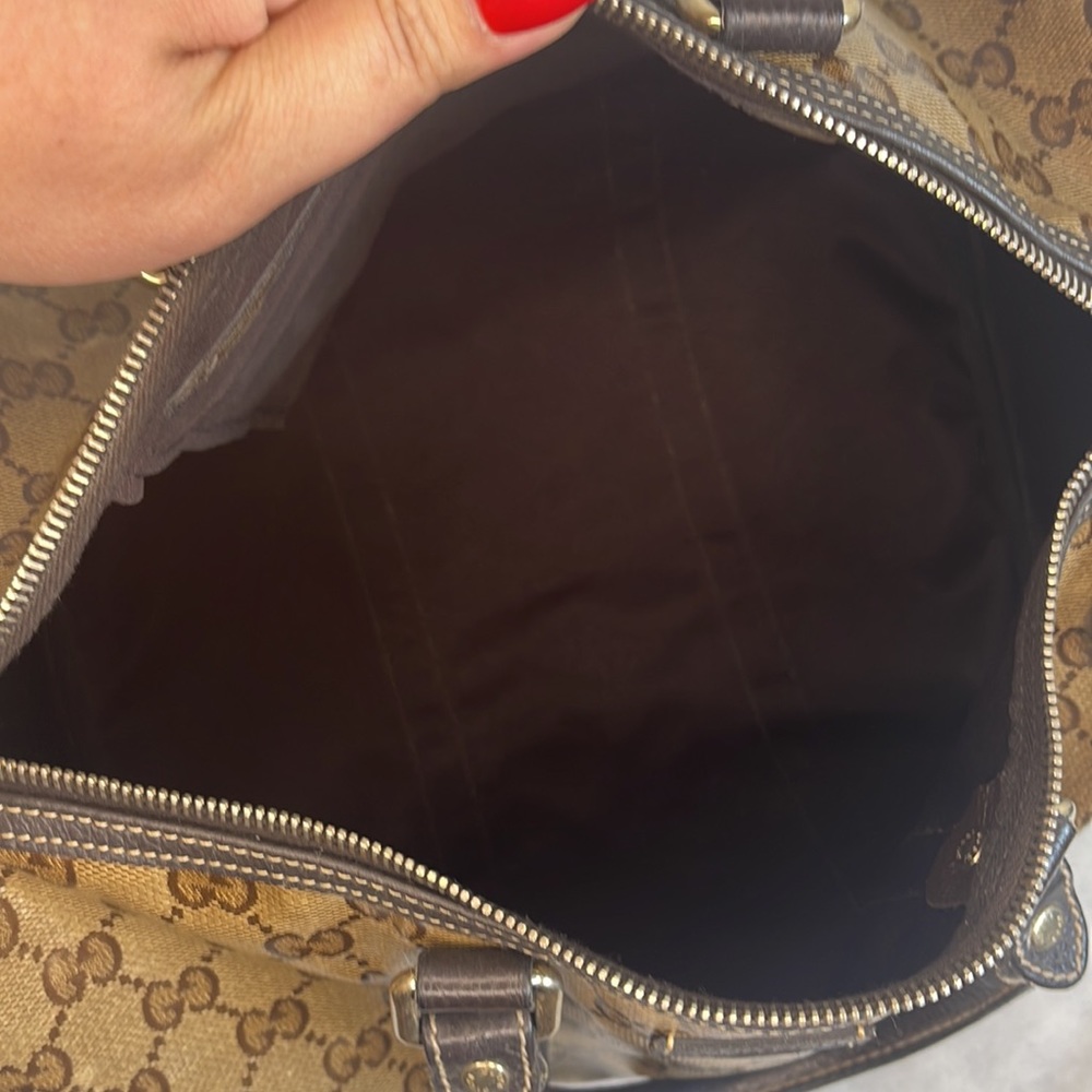Gucci Brown Gg Crystal Boston Bag - Picture 11 of 14